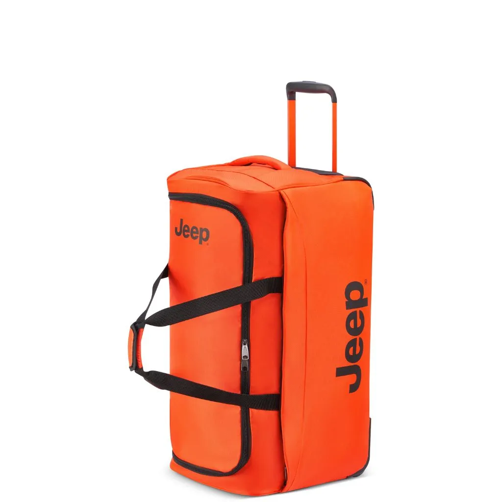 Jeep 73 cm Duel Wheel Lightweight Medium Duffle Bag - Orange