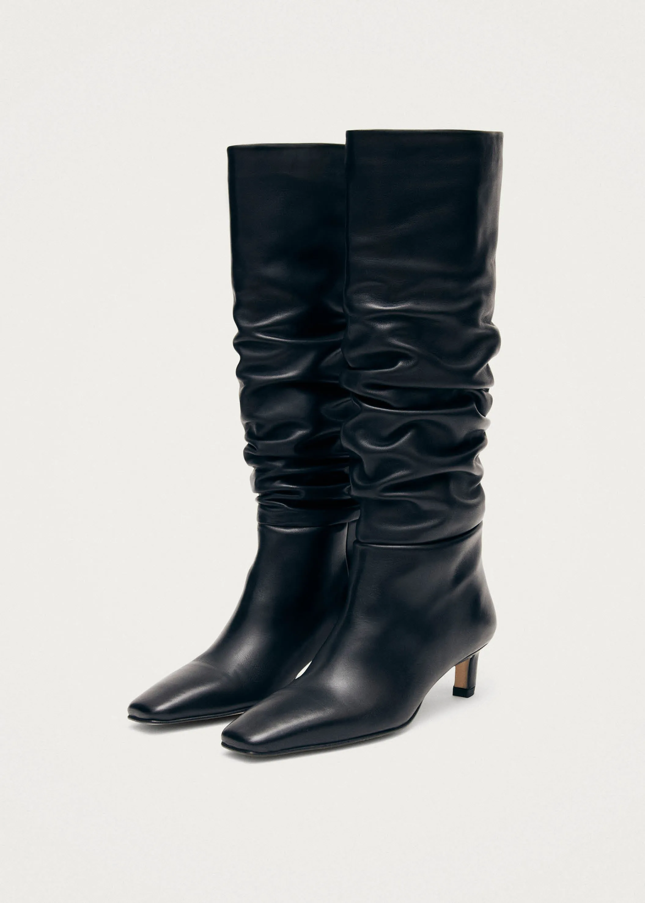 Kalila Black Leather Boots