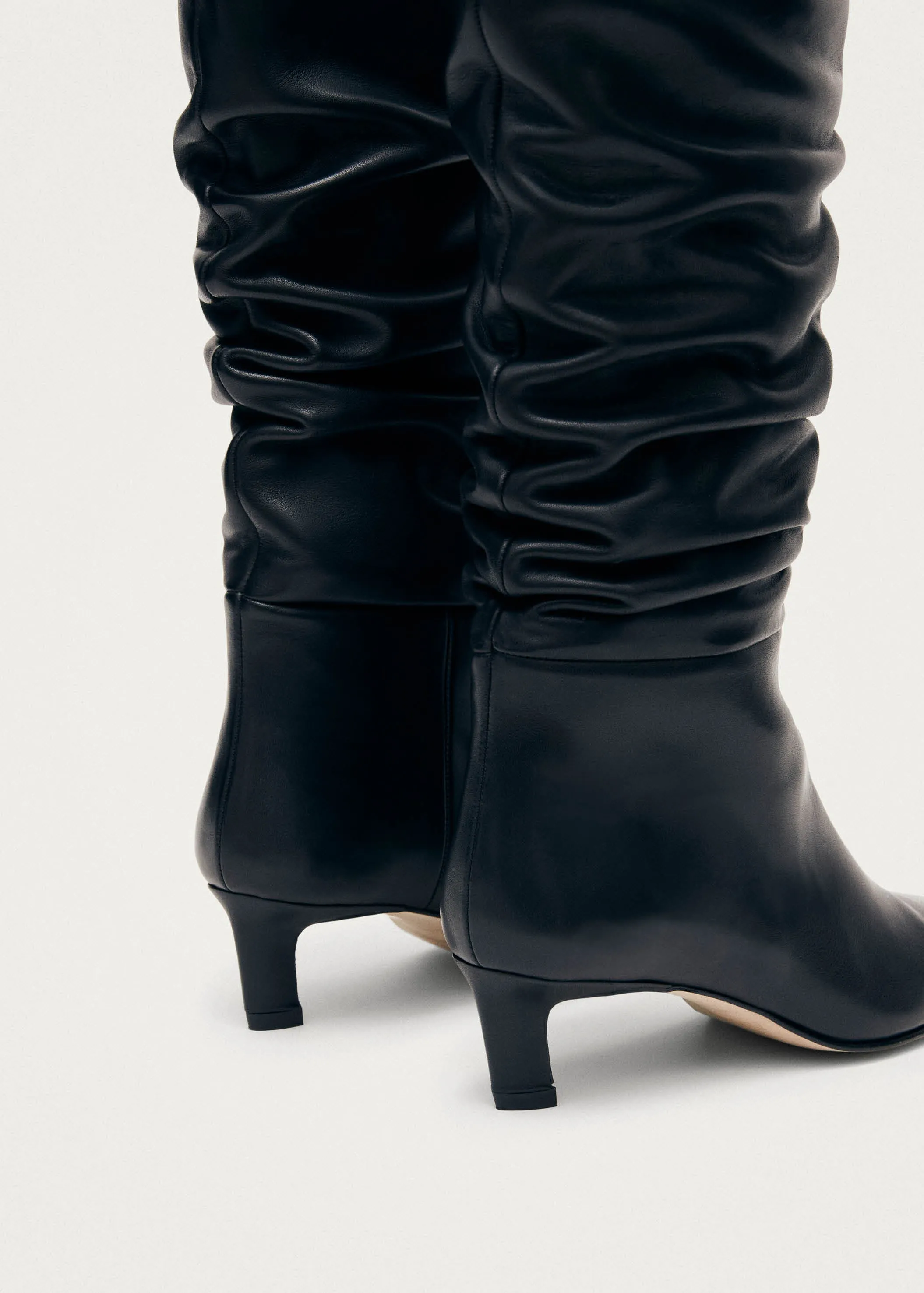 Kalila Black Leather Boots