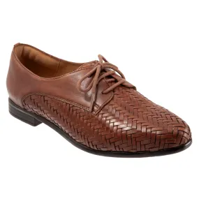 Lizzie Herringbone Brown Lace up Shoes