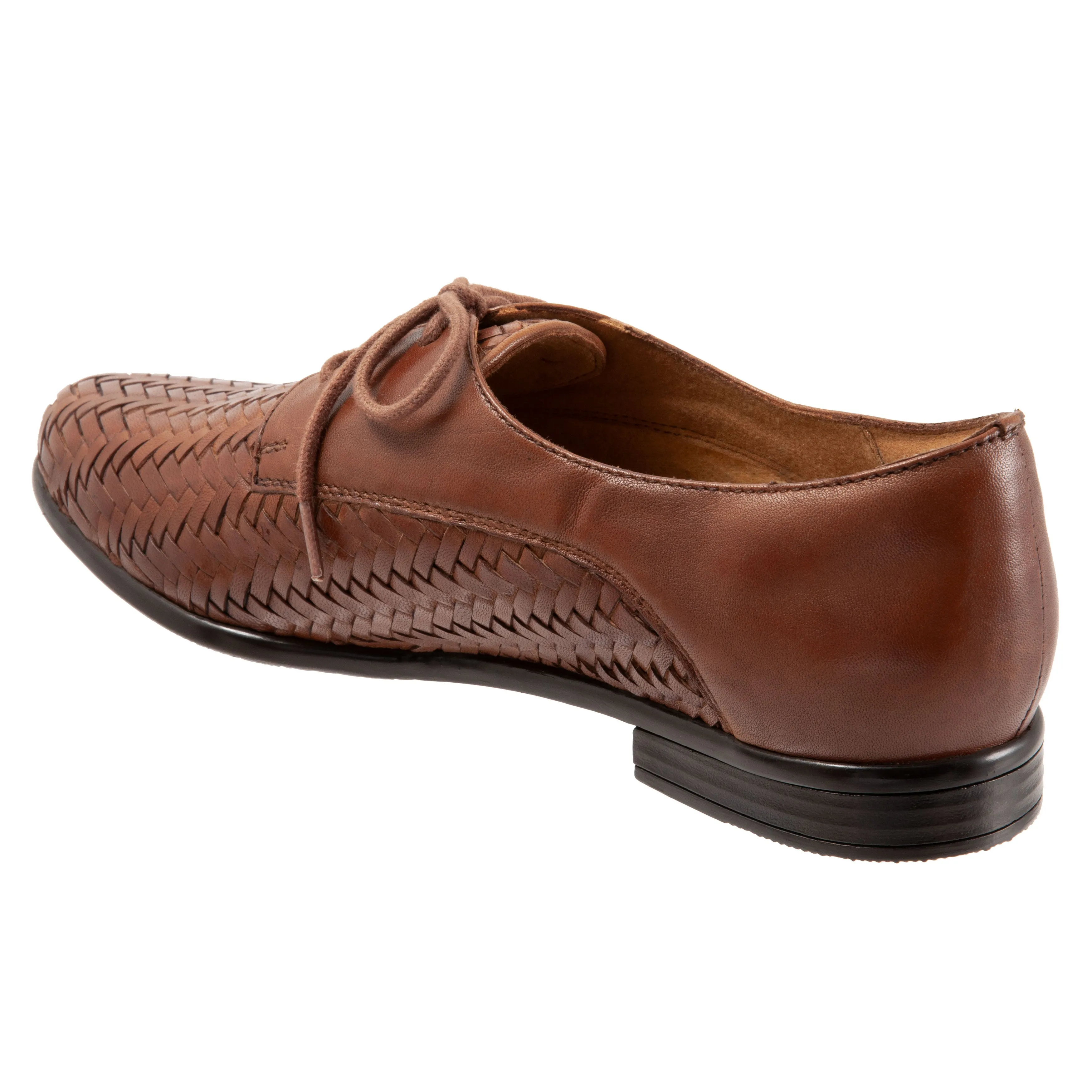 Lizzie Herringbone Brown Lace up Shoes