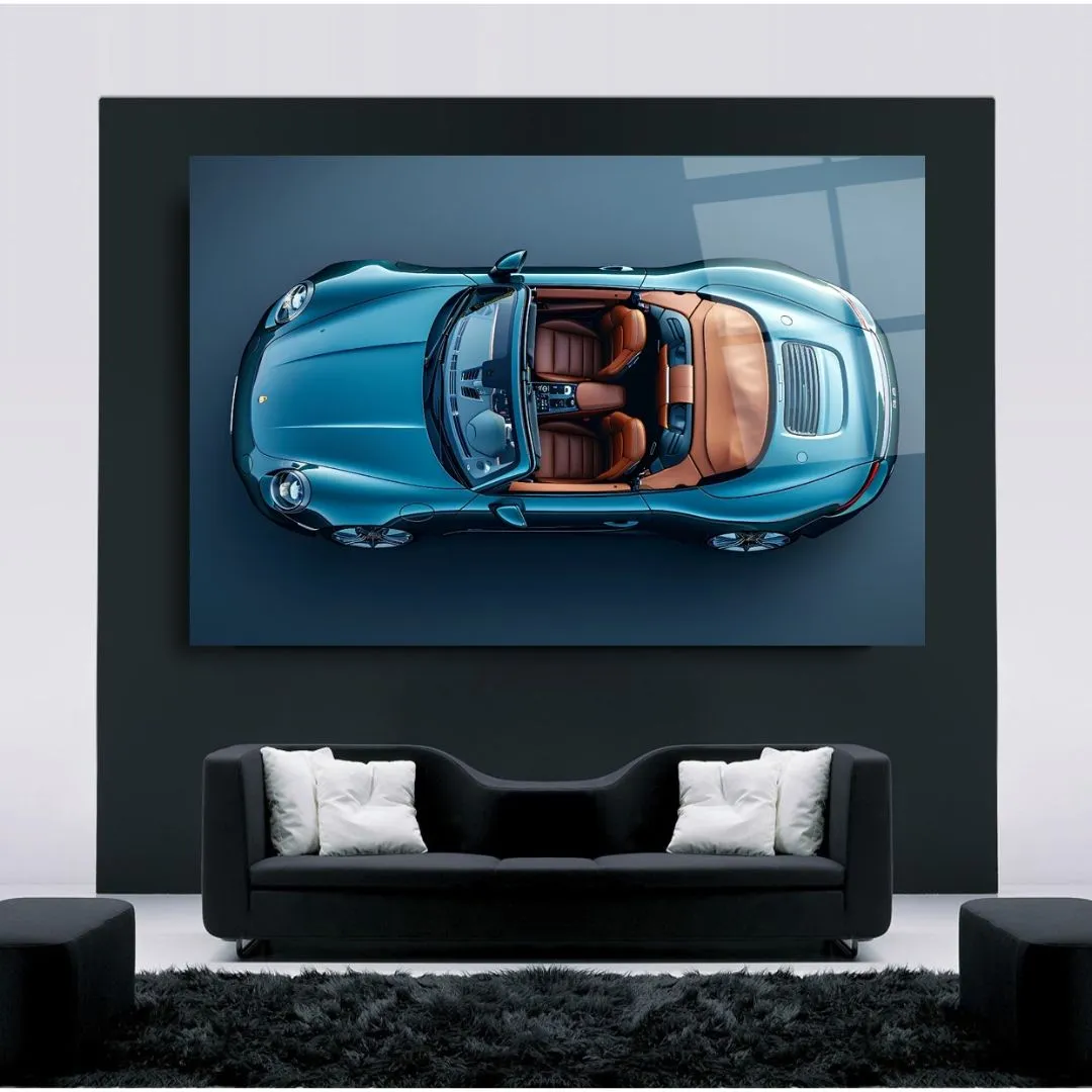 Luxury Sports Car Glass Wall Art