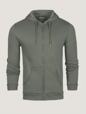 Mercury Green Zip-Up Hoodie