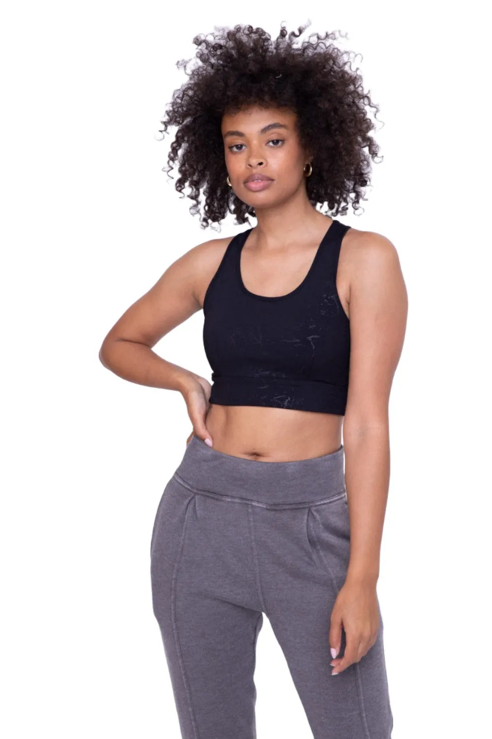 Mono B Foil Marble Sports Bra AT-A0925