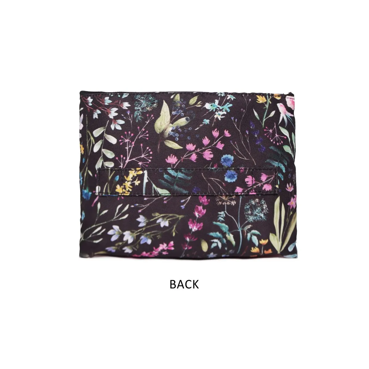 Multi Colour Flower Printed Makeup/Travel Pouch With Carry Handle