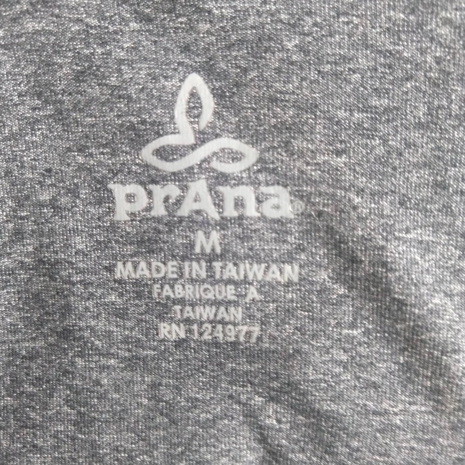 Prana Breathe Zip Up Athletic Jacket Medium Gray