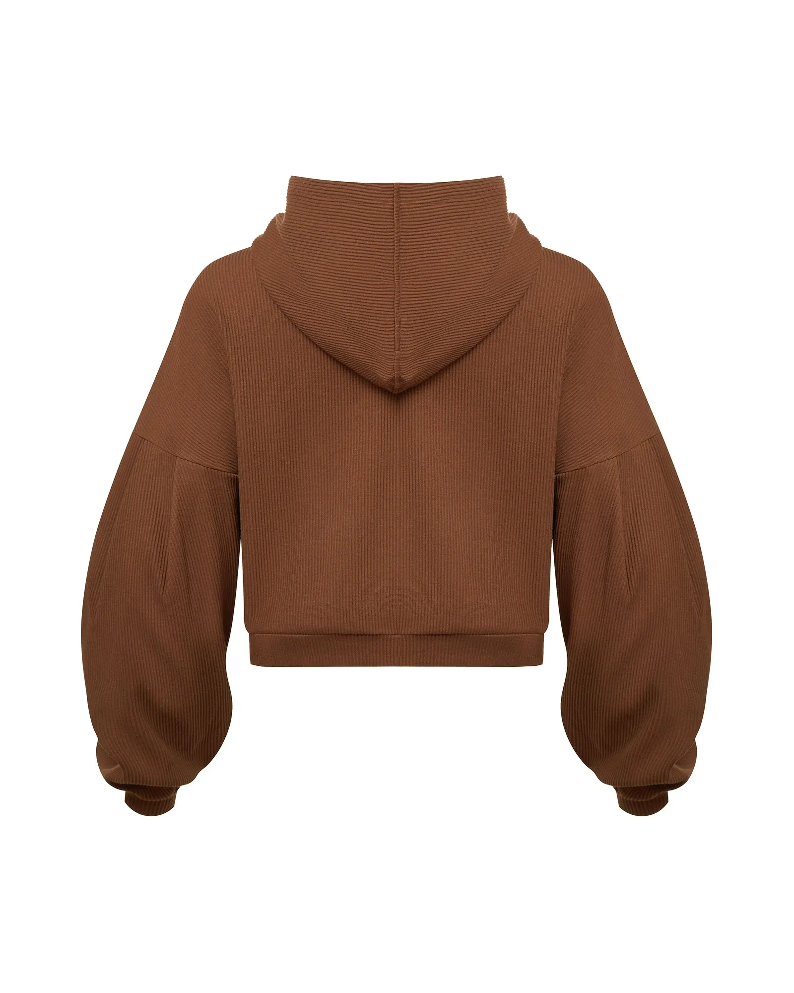 Ribbed Zip Hoodie