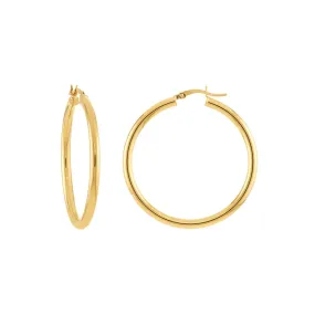 Roset Gold Label "Rowan" Polished Hoops