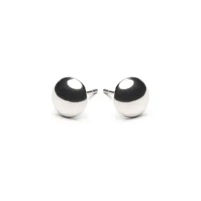 Stainless Steel 8 mm Dome Stud Earrings