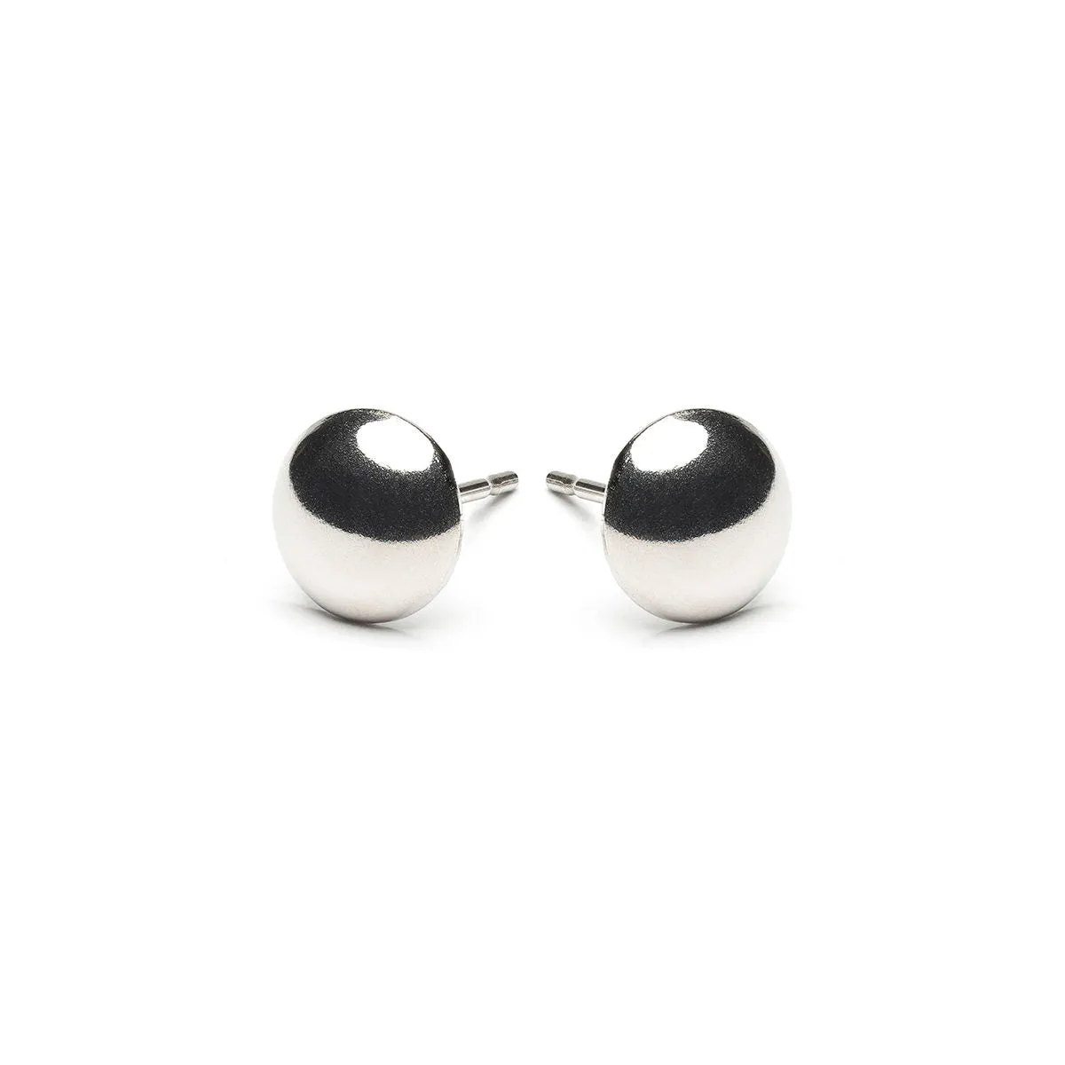 Stainless Steel 8 mm Dome Stud Earrings