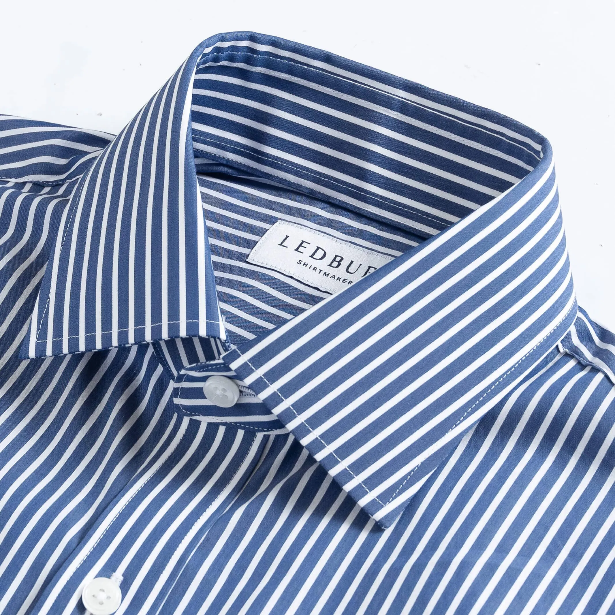 The Navy Upton Stripe Custom Shirt