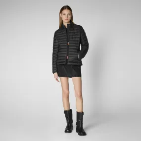 Woman's animal free puffer jacket Carly in black